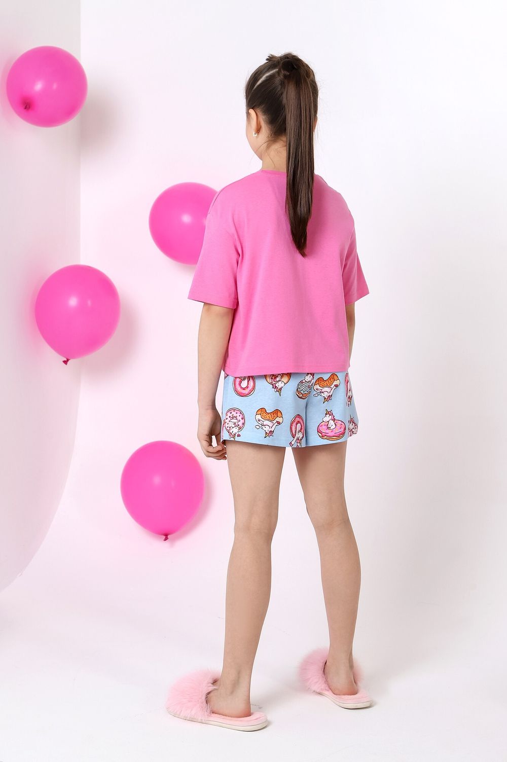 Пижама для девочки Единопончик-3 Виотекс РОЗОВО-ГОЛУБОЙ