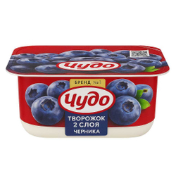 Чудо творожок 2 слоя черника 4,2% 100 гр