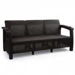 Диван "Ротанг-плюс" 3-х местный без подушки (мокко)