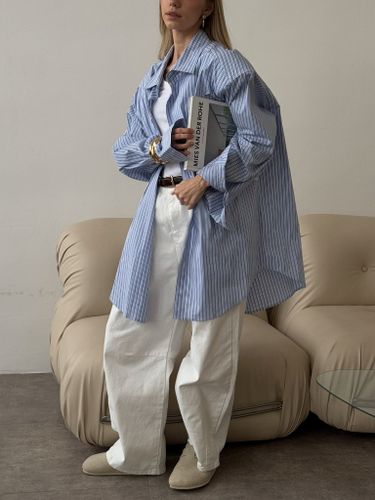 Голубая рубашка Paper Moon в полоску