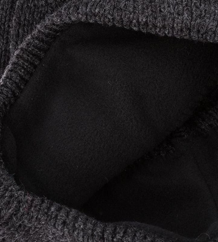 Шапка вязаная с флисом Buff Hat Knitted Polar Disa Black Фото 4