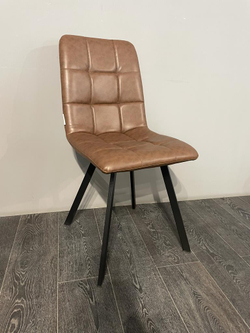 СТУЛ DC 809 СВЕТЛО КОРИЧНЕВЫЙ ЭКОКОЖА