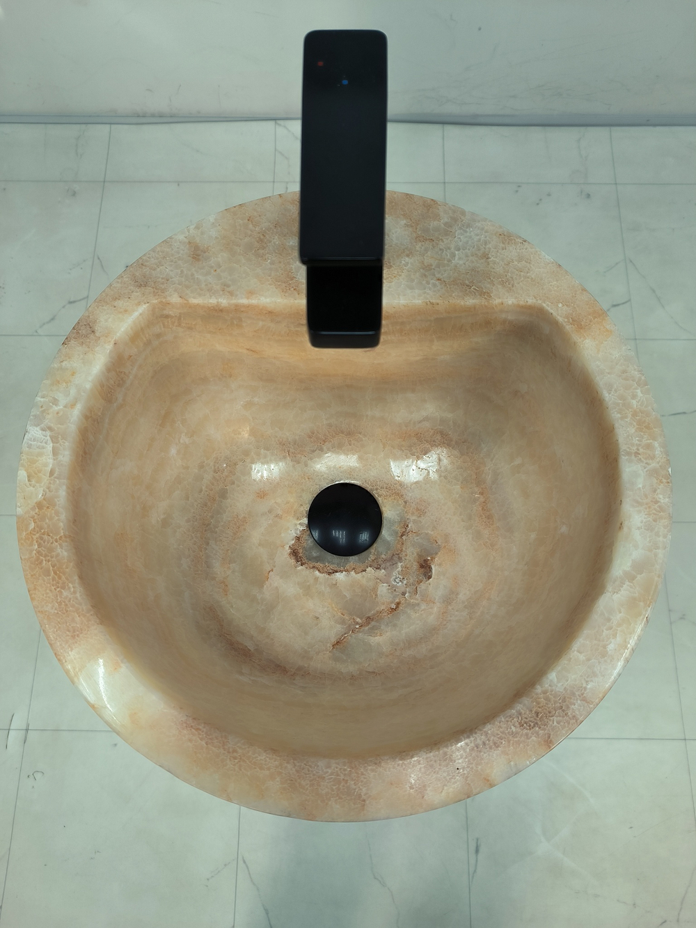 Раковина напольная из оникса Yellow ON-61358 (40*40*90)