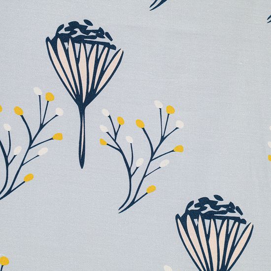 Комплект постельного белья "Полевые цветы" из премиального сатина из коллекции russian north, 200х220 см