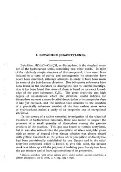 I. Butadiine | Henry R. Curme