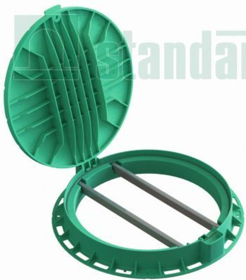 Люк Л-60.80.10-ПП садовый зеленый Домик кл. А (Арт. 35188-82Д)