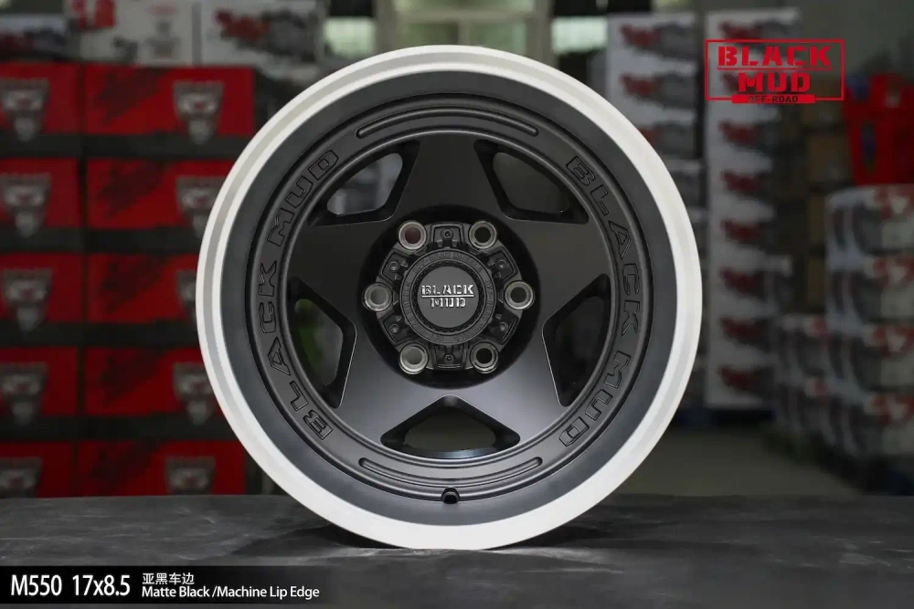 Диск колёсный литой BLACK MUD M550 R18 8.5 ET0 Matte Black / Machined Lip