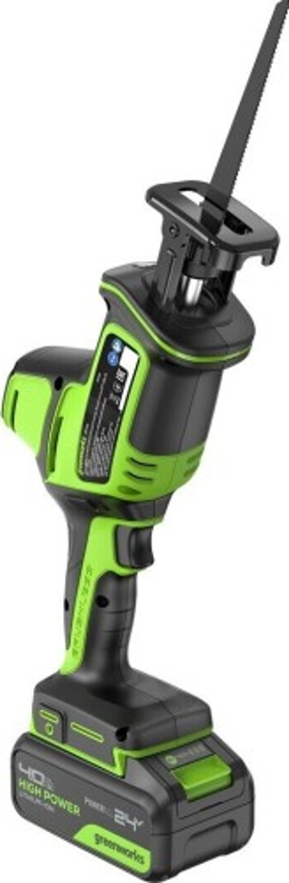 Пила сабельная аккумуляторная GREENWORKS GPT-CRS-25 24V, АКБ 4Ач и ЗУ 1200507CUB