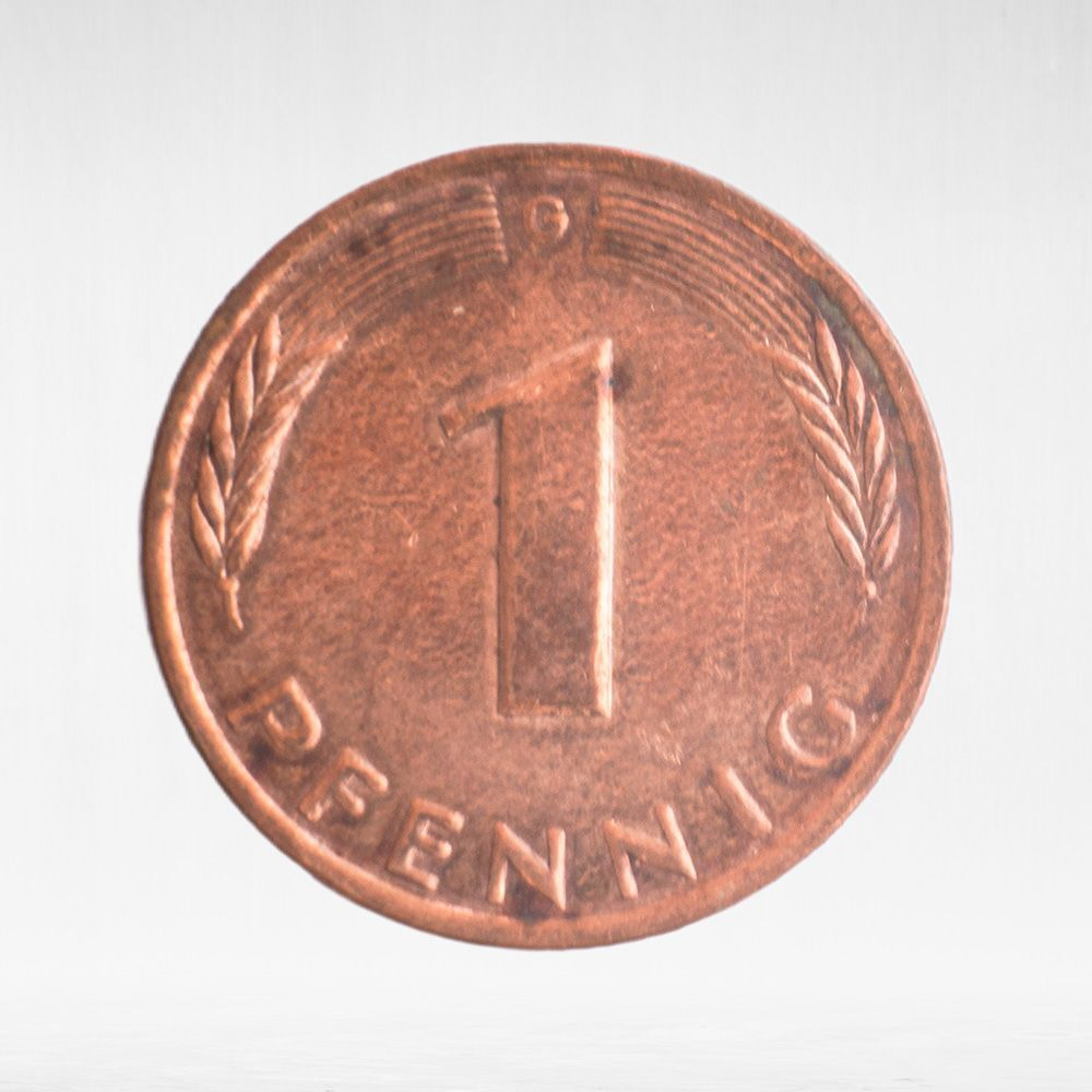 Germany, 1 Pfennig, 1980, (Karlsruhe Mint - "G"), VF