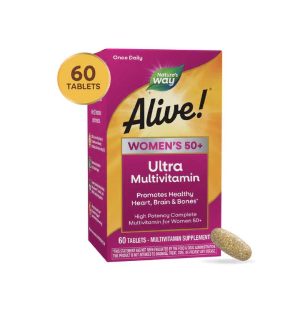 Мультивитамины для женщин 50+ Nature’s Way Alive! Once Daily Ultra Potency – 60 таблеток