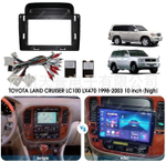 Магнитола для Toyota Land Cruiser 100, Lexus LX470 1998-2002 (климат на ШГУ) - Carmedia SF-1698-3 IPS, Android 10, 8 ядер (TS18), 4G SIM-слот