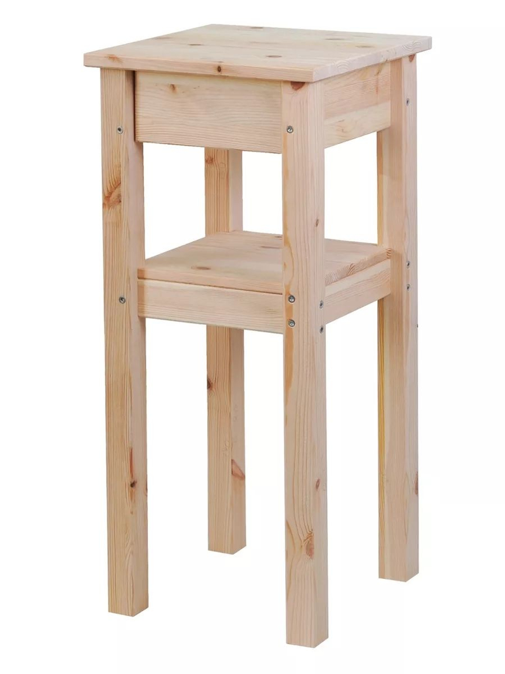 Стеллаж, 33х33х75, Ральф, для игрушек, для книг, с ящиком, из массива дерева, Dipriz