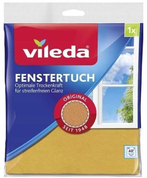 Vileda Салфетка Fenstertuch для мытья стекол и зеркал 40*36 см, 1 шт.