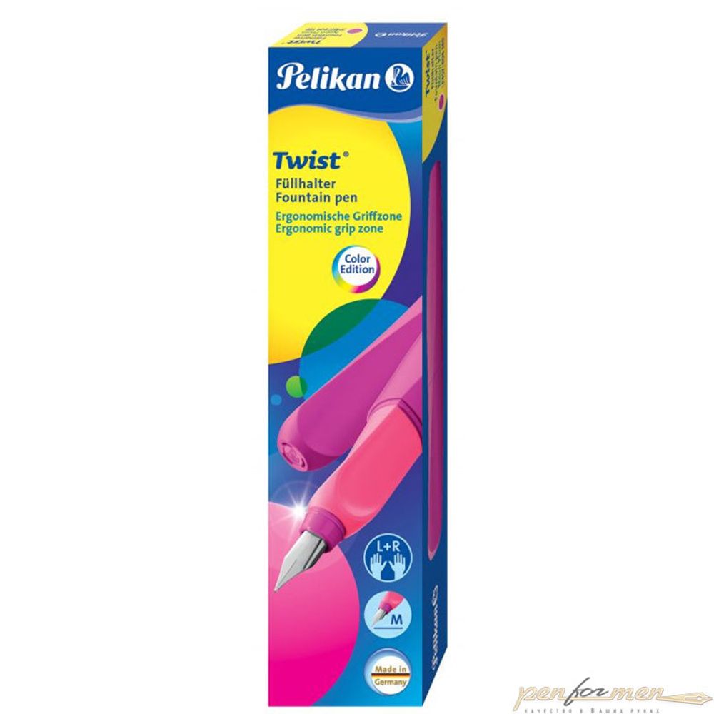 Перьевая ручка Pelikan Office Twist P457 сливовый неон с пером М (PL804189)