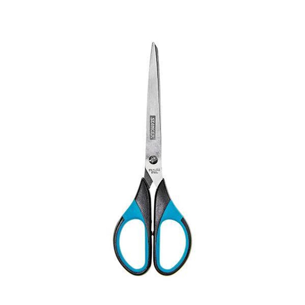 Ножницы STANGER офисные металл-зел/черн. резин.встав. 180 мм