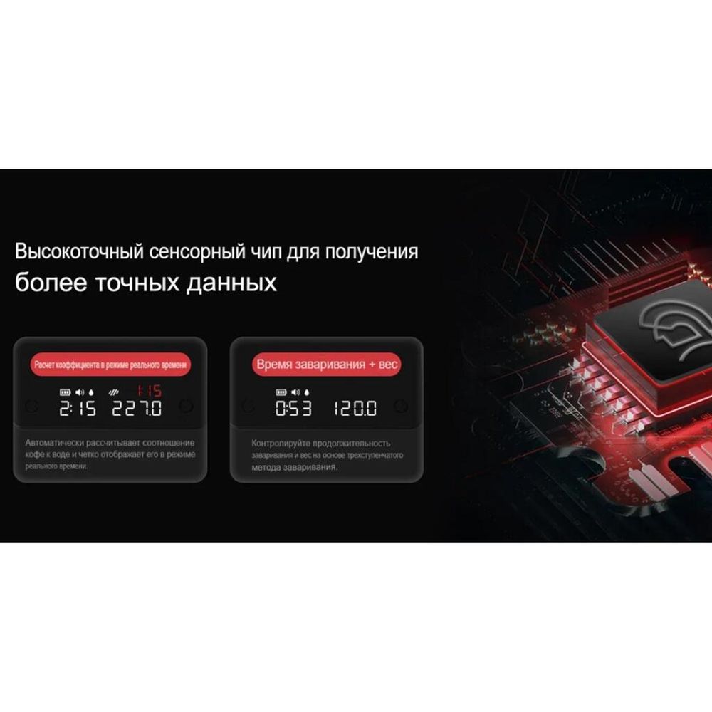 Весы кофейные портативные MINI SCALE (POUR-OVER&ESPRESSO) белые 0,2-2000гр батарея 1800mAH ZeroHero