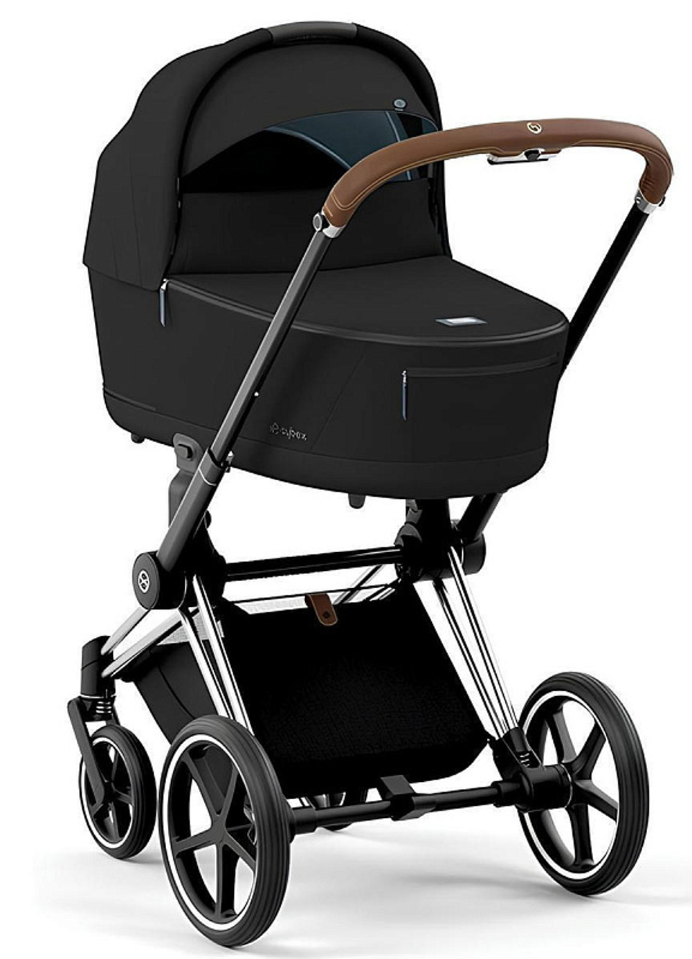 Коляска для новорожденных Cybex Priam IV Chrome Brown Stardust Black Plus