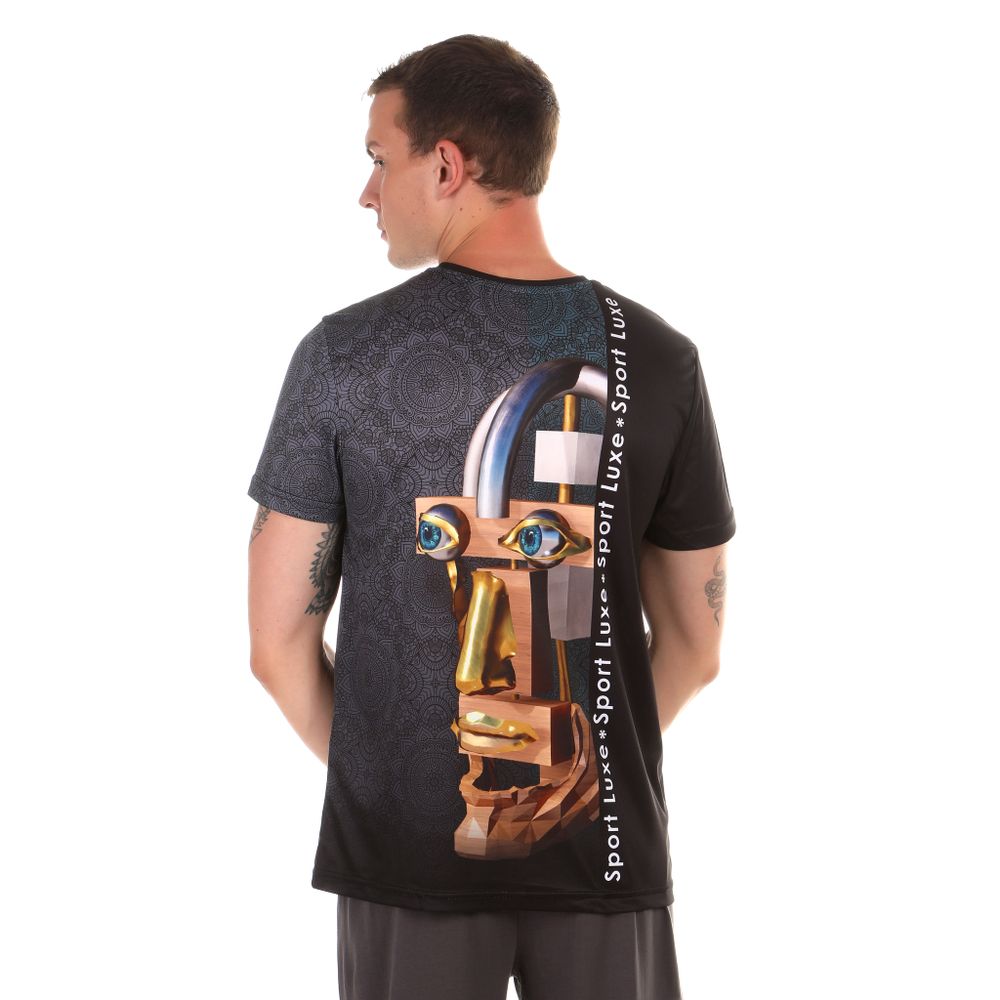 Мужская футболка темно-серая с принтом Sesmik by Vlad Sedov VS001/VS0034