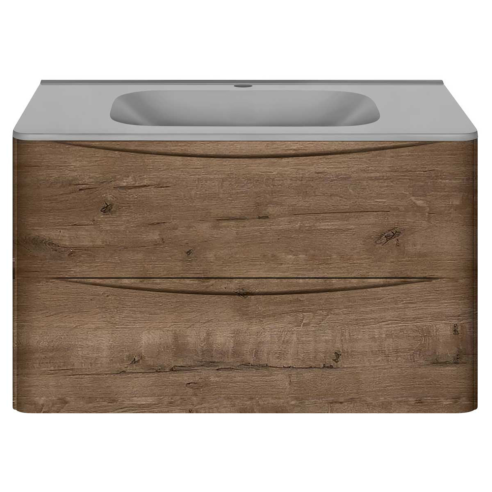 База под раковину Paola 800 подвесная, 2 выкатных ящика soft close, V.Oak