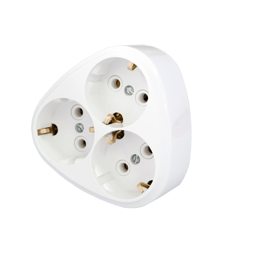 Разветвитель 3 гнезда Bylectrica с/з 16А белый