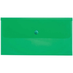 Папка-конверт С6 на кнопке 0,18 мм, зеленая (Berlingo)