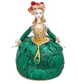 Народные промыслы RK-731/2 Кукла-шкатулка «Дама в нарядном платье»