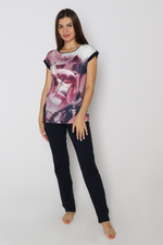 [m]Пижама женская "НЕВЕСОМОСТЬ" футб+штаны КЖ 0200