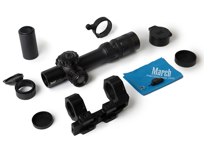 Прицел March-F 1-10x24 Shorty DR-TR1FB FFP+SFP 30мм, с кронштейном (D10SV24FDIML_P DR-TR1FB)