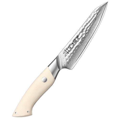 Кухонный нож Hezhen B38H Utility нож 5 дюймов клинок 67 Layers Damascus рукоять G10, длина лезвия 13,2 см