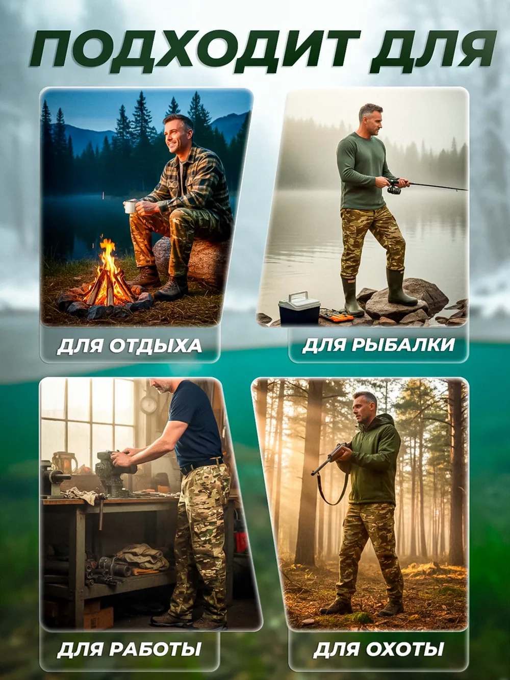 Камуфляжные штаны карго мультикам