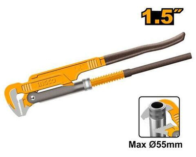 Ключ трубный рычажный 1,5"х55мм тип 90° SUPER INGCO HPW04151