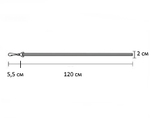 Водитель для штор металлический Грани, цвет синий (120, 150, 200, 250 см)