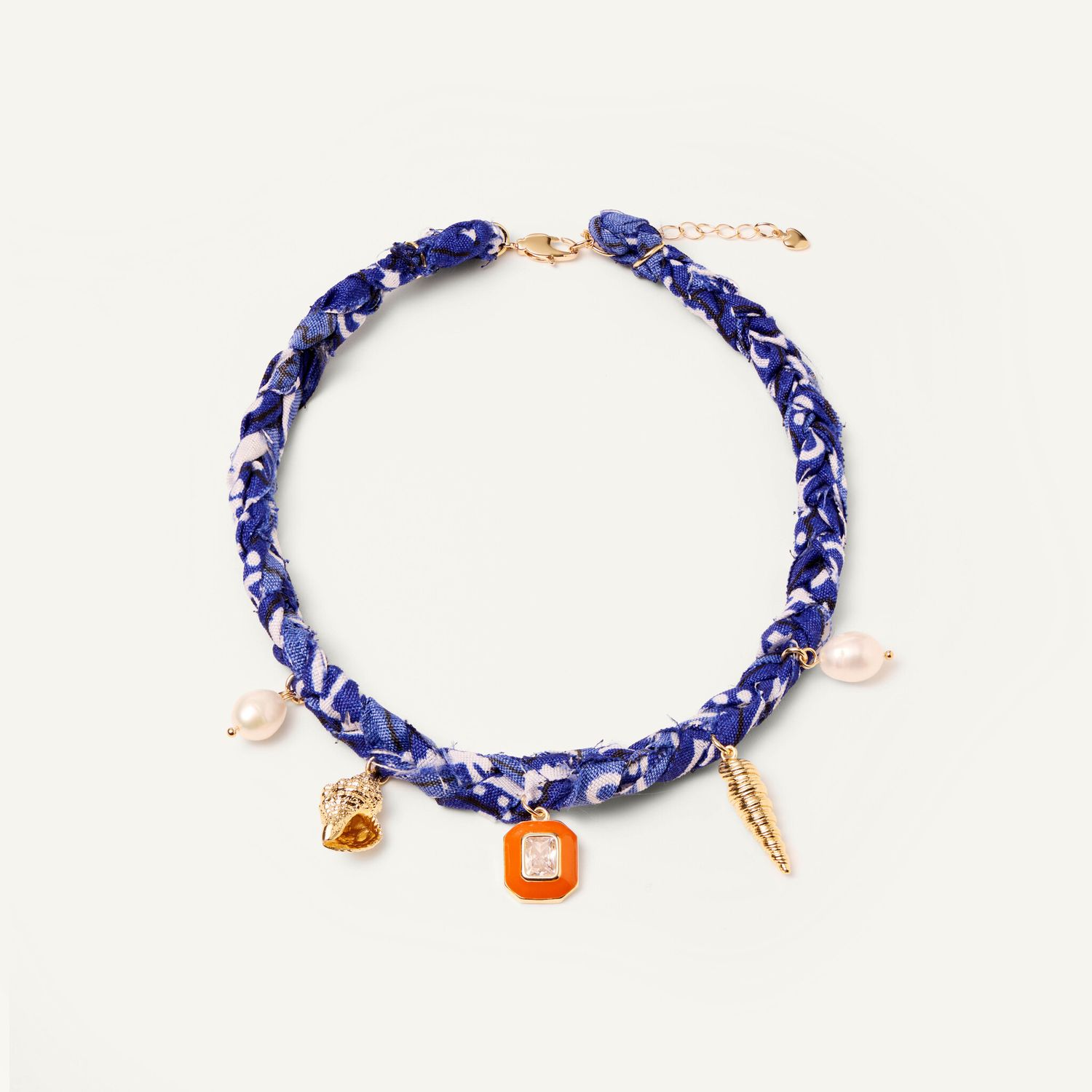 Колье Braded Bandana Necklace - Blue