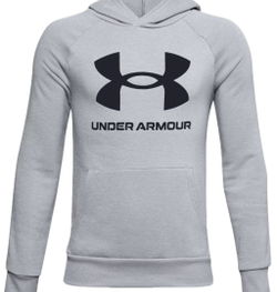 Кофта для мальчика теннисная Under Armour Rival Fleece Hoodie - серый