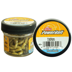 Силикон Berkley Gulp! Power Maggot Yellow (110 шт) (Опарыш желтый)