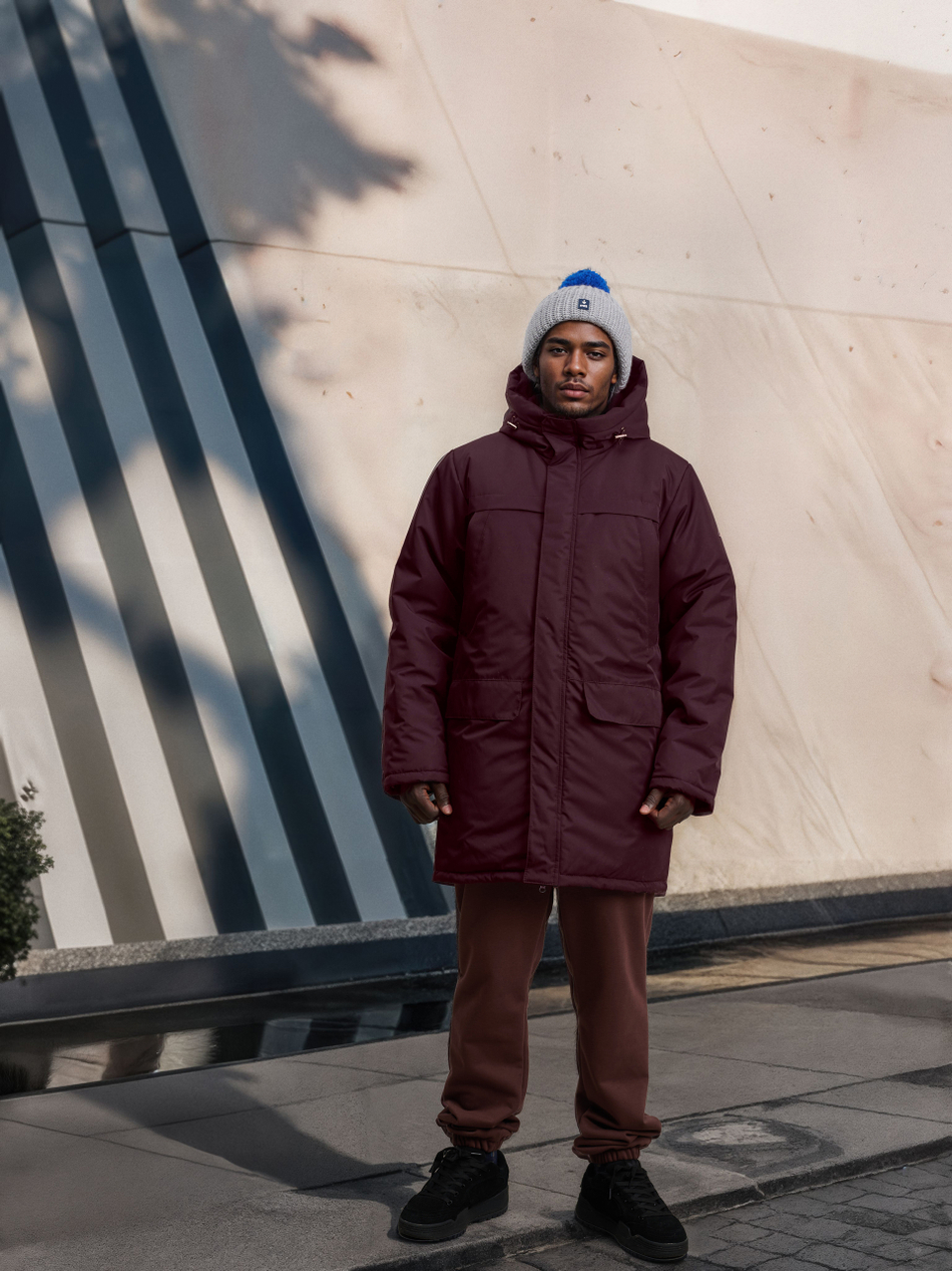 Парка мужская зимняя "Минимал" бордо