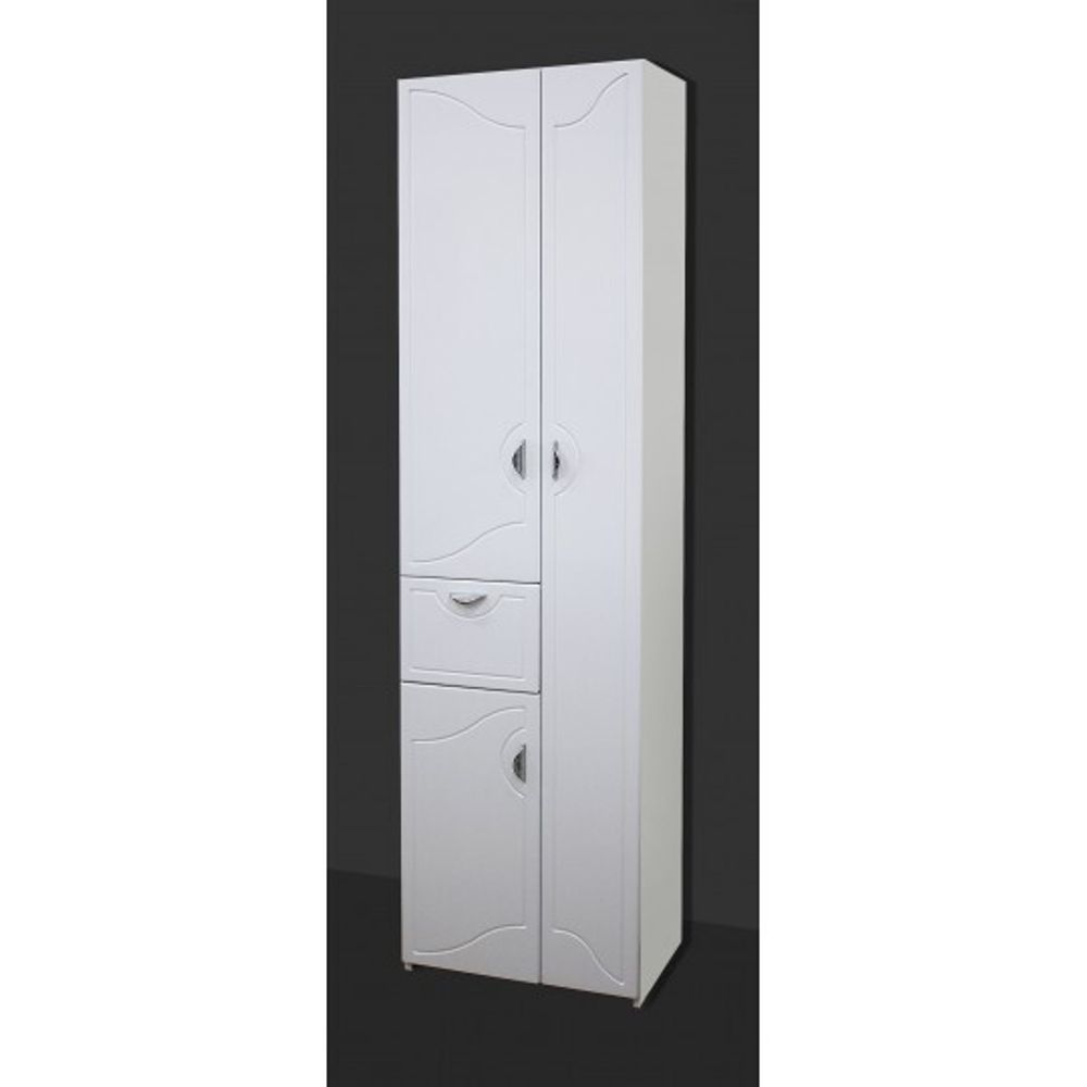 Пенал Палермо 500х1860х300 белый с ящиком