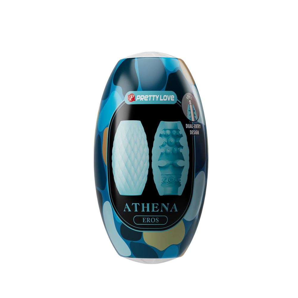 Голубой нереалистичный мастурбатор Athena (Цвет: голубой)