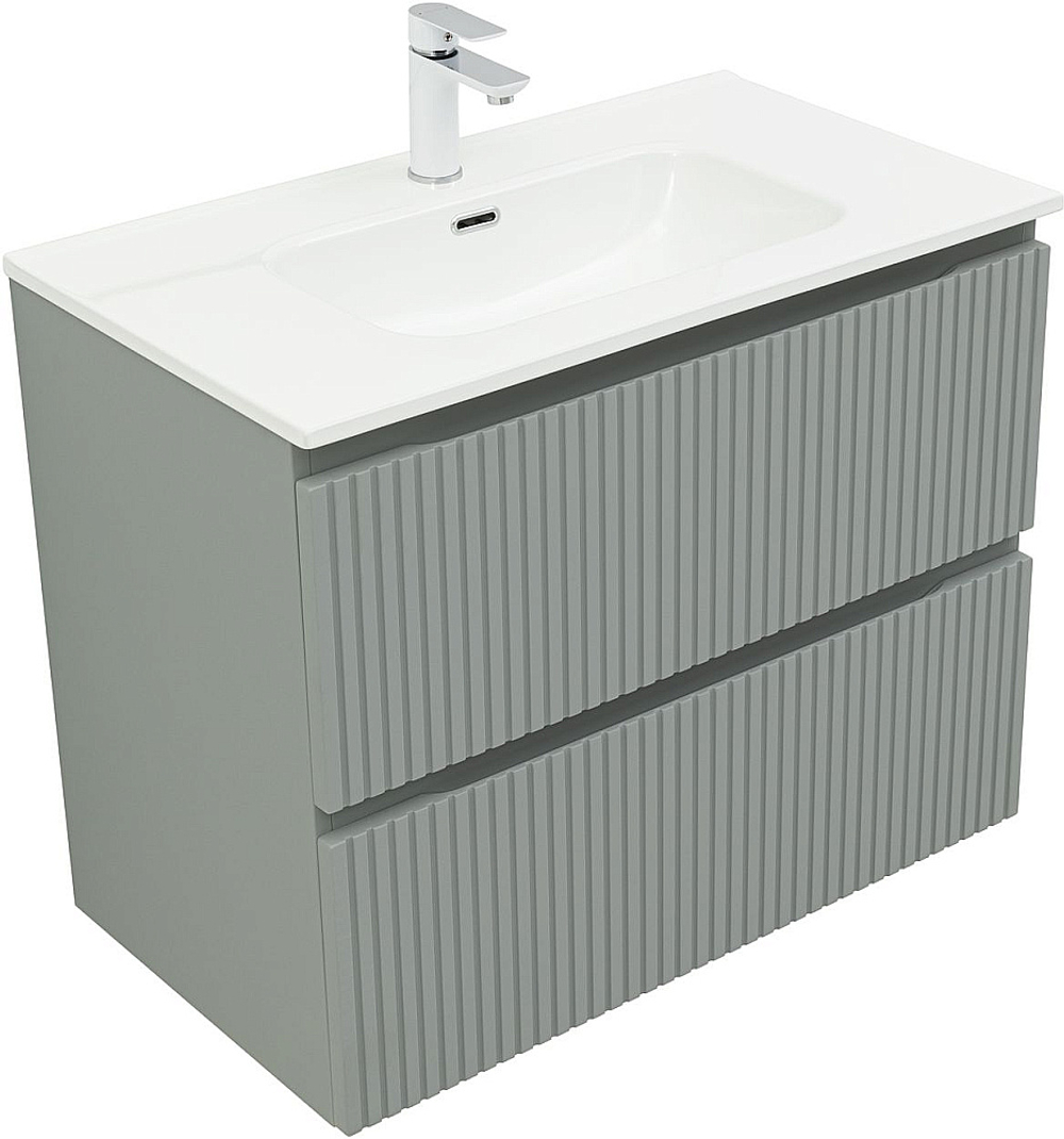 Тумба с раковиной Aquanet Джейн (Flat) 335434/254364 80 мисти грин