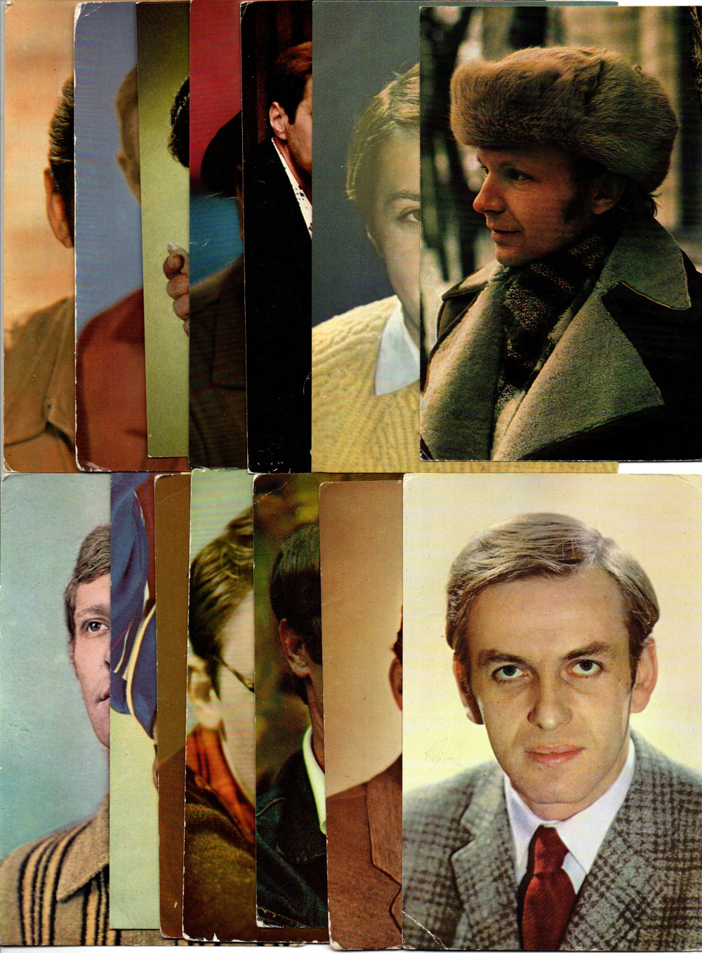 №49 Открытки Артисты и актёры СССР 1970–1980-е г. 25 штук. Цветные, чистые, без повторов