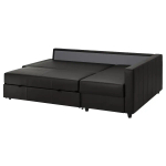 Угловой диван с функцией сна - IKEA FRIHETEN/ФРИХЕТЕН ИКЕА, 86х151х230 см, черный