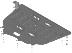Защита картера двигателя, КПП. 2 мм, Сталь. для GAC GS 4 2024-н.в., Motodor.77806