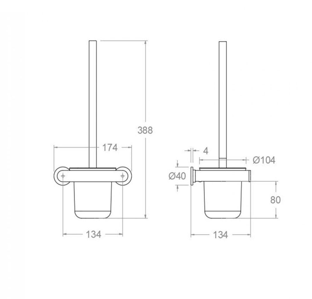 Ёршик RAMON SOLER ESCO01IC нержавеющая сталь