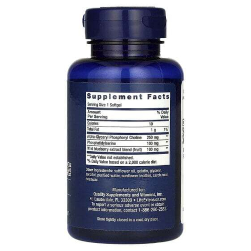 Life Extension, Cognitex Alpha GPC, 30 капсул