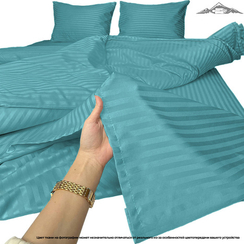 Сатин-страйп "Лагуна" AirJet+mers | полоса 1х1 | ш.240 см | 150 г/м² | хлопок-100%