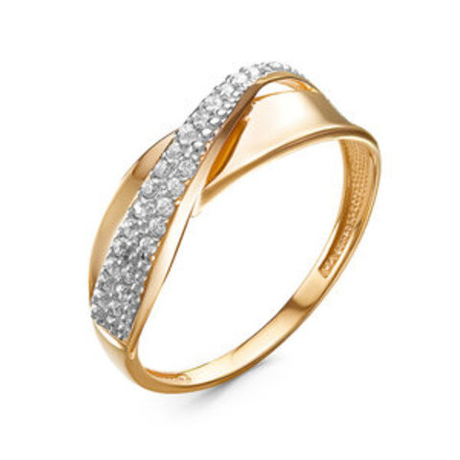 Кольцо из золота с фианитами