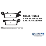 Тормозные колодки 445 RIVAL Yam Gr 550/700