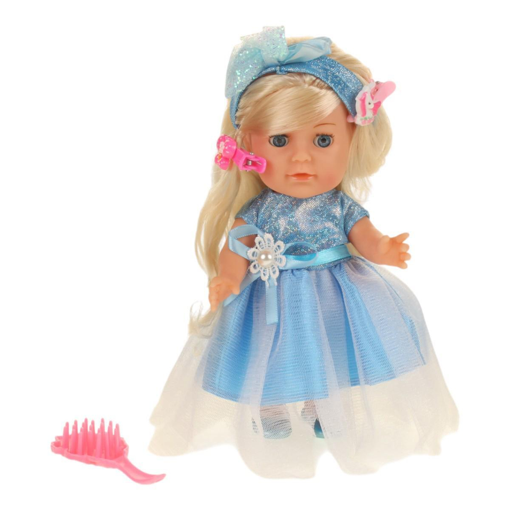 Кукла озвуч. "Анечка" 20см. закр. глазки, 3 аксесс, 100 фраз, коробка Y20D-SBB-KARAPUZ-23-RU (Карапуз)