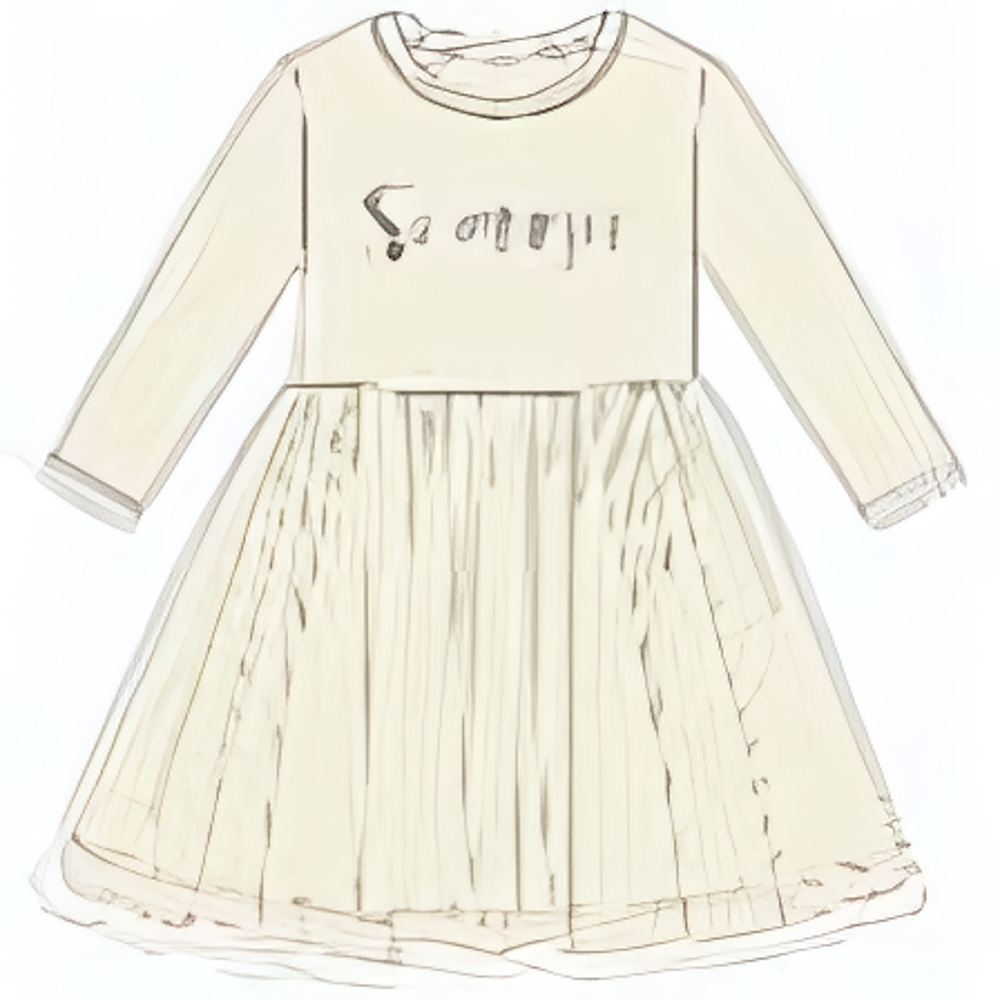 Платье детское (98, Экрю
