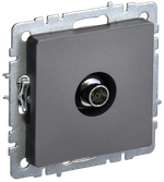 BRITE Розетка TV оконечная РТВ11-0-БрС сталь IEK